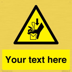 Custom warning hand crushing between press brake tool